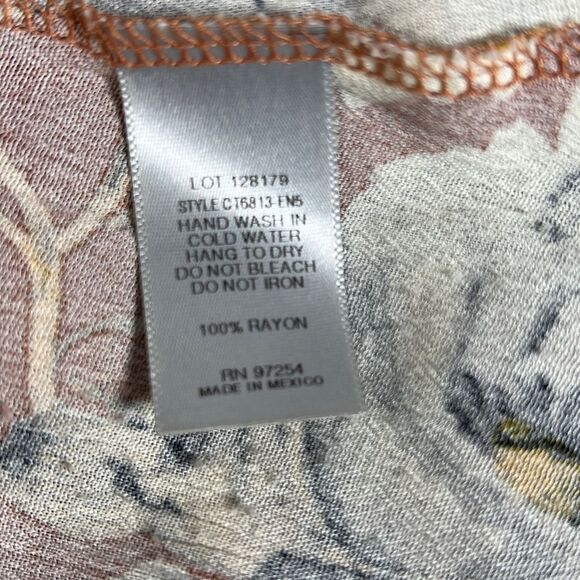 One Clothing Los Angeles Women's Floral Top Off Shoulder Strappy Brown Small - Picture 4 of 5